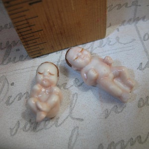 Traditional King Cake Babies Baby Infant Newborn Naked Nude French Feve Feves Porcelain Figurines Baby Dollhouse Miniatures Mini P13 image 1