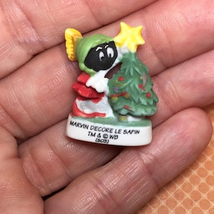 MARVIN Marsjanin Boże Narodzenie Warner Brothers Looney Tunes Cartoon Vintage French Feve Feves Figurki Dom dla lalek Miniatury O25