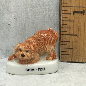 Tiny DOG Breed - Shih Tzu Puppy Dogs - French Feve Feves Dollhouse Miniature T34