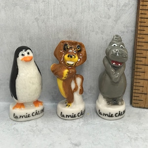 3 figurines Alex Gloria Skipper DISNEY Madagascar - Fèves fèves françaises Figurines Miniatures maison de poupée V238