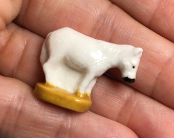 WINTER WHITE Horse Pony Donkey Burro Animals Albino Zoo Animal French Feve Feves Figurines Miniatures YY5