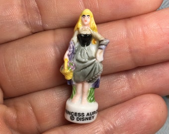 DISNEYS AURORA Törnrosa - Prinsesskollektion Liten Figur - Franska Feve Feves Figurer Dockhusminiatyrer VV49
