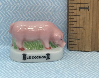 Tiny Pig Figurine Etsy