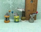 COFFEE GRINDER Mini Antique Spice Grinders Crank Kitchen Tools Supplies - French Feve Feves Porcelain Dollhouse Miniatures V282