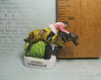 miniature horse and jockey figurines