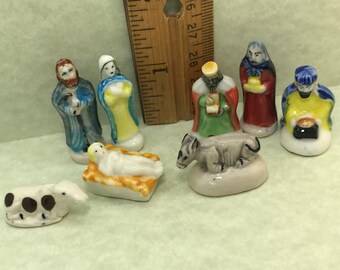 Sale Item Hand Crafted Rustic Three Kings Ornament; Nativity; Epiphany Ornament; Grey Thistle; Wise Men Scene; Wise Men Ornament