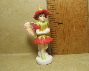 Cicely Mary Barker FAIRY GIRL Sprite Pixie Elves Flower Fairies - French Feve Feves Porcelain Figurines Dollhouse Miniatures Figures JJ60