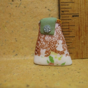 CLEARANCE Tiny Summer Bohemian handbag purse Satchel Bag French Feve Feves Porcelain Figurines Dollhouse Miniatures Figures CC25
