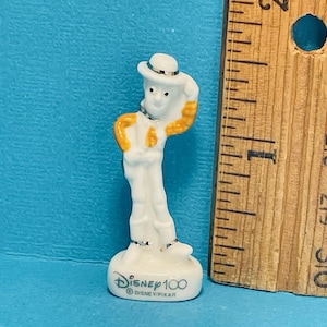 Disney&#39;s Toy Story WOODY 100 year Anniversary French Feve Feves Porcelain Collectible Mini Figurines Dollhouse Miniature P8