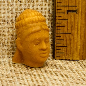 Ancient AFRICAN HEAD Pottery Bust Tiny Museum Reproduction Archeology Artifact Primitive Art Mini French Feve Feves Dollhouse Miniature XX6