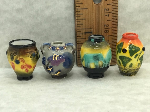 エミール　ガレ　の　小型花瓶（壺） エミールガレの小型花瓶（壺）