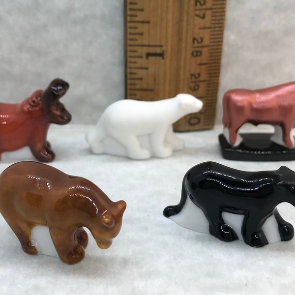 Francois POMPON ART Museum Animal Sculpture Statue Bull Bear Polar Bear Hippo Panther MCM - French Feve Feves Dollhouse Miniatures  P332