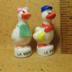 Goose Duck Family Mother & Father Parents Mom Dad Easter -  French Feve Feves Porcelain Figurines King Cake Baby Doll  Miniatures Q206