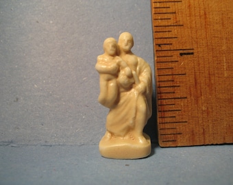 Ancient Classical Greek Roman Art Masterpiece Statue Man & Child French Feve Feves Figurines Dollhouse Miniatures CC10