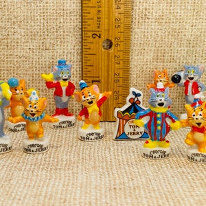 Tom & Jerry Kot Mysz Kreskówka Cyrk Wykonawcy Klauni Akrobaci Wykonawcy Francuska Feve Feves Figurka Domek dla lalek Miniatury V180