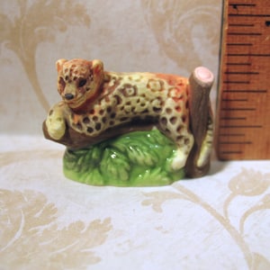 BIG CATS Jaguar Panther Tiny Zoo Animals French Feve Feves Figurines Dollhouse Miniatures lion AA50