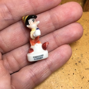 Tiny Disney&#39;s PINOCCHIO Figurine - French Feve Feves Porcelain Figurines Doll House Miniature EE86