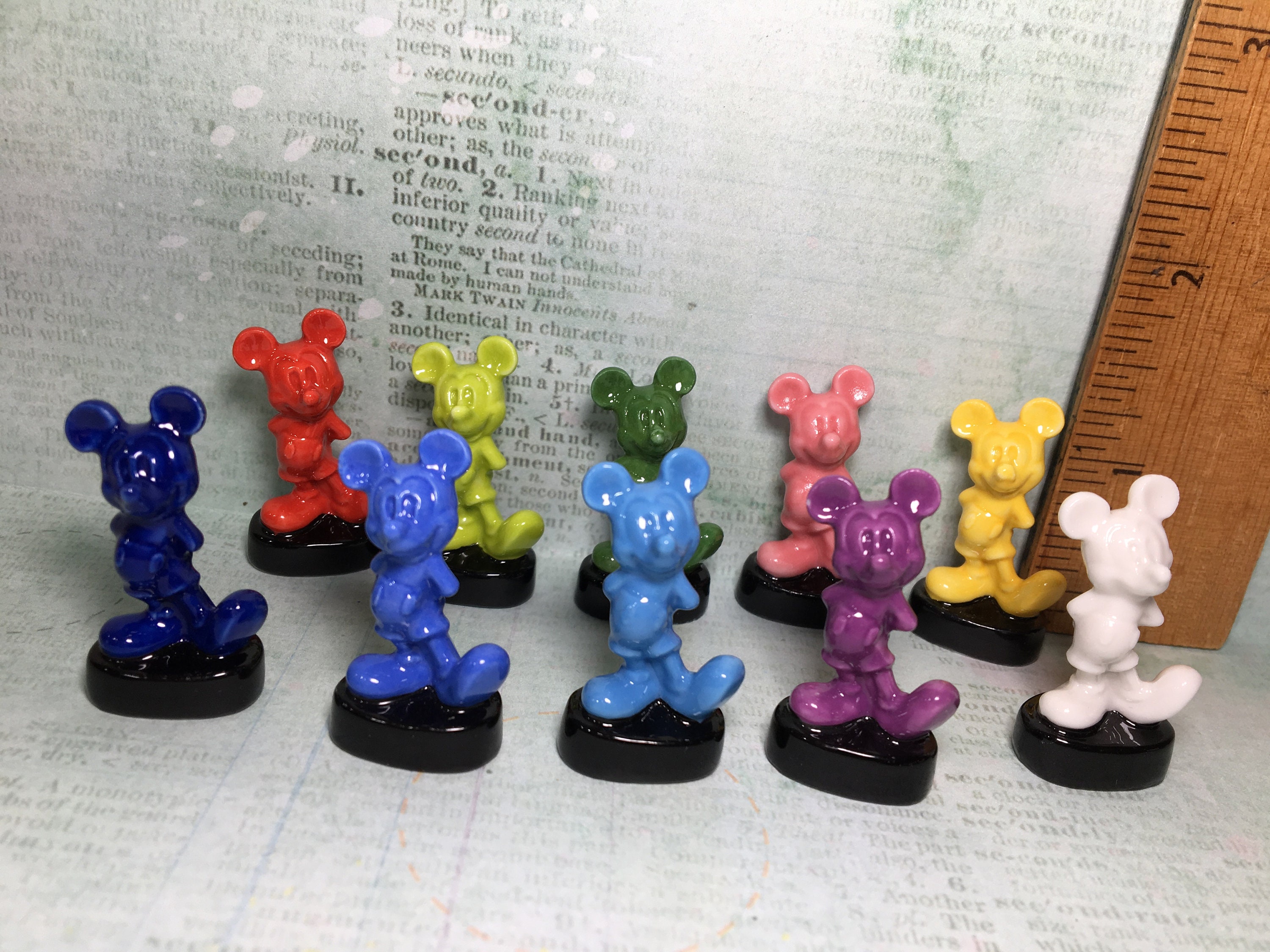 MICKEY MOUSE Solid Color Mini Statues Disney Colorful - Pick