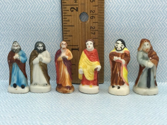 Set of 20 Feves Figurines Ceramic Statuettes Fèves Lot 