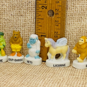 LEGENDARY CREATURES Ogre Werewolf Yeti Unicorn Bigfoot Myths Fairy Tale Beasts Legends French Feves Mini Dollhouse Miniature figures S130