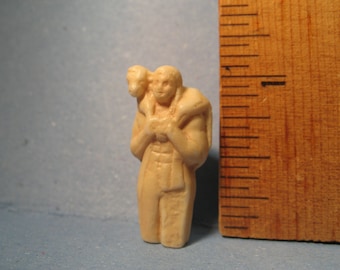 Ancient Classical Greek Roman Art Masterpiece Statue The Calf Bearer Shepherd  - French Feve Feves Figurines Dollhouse Miniatures CC10