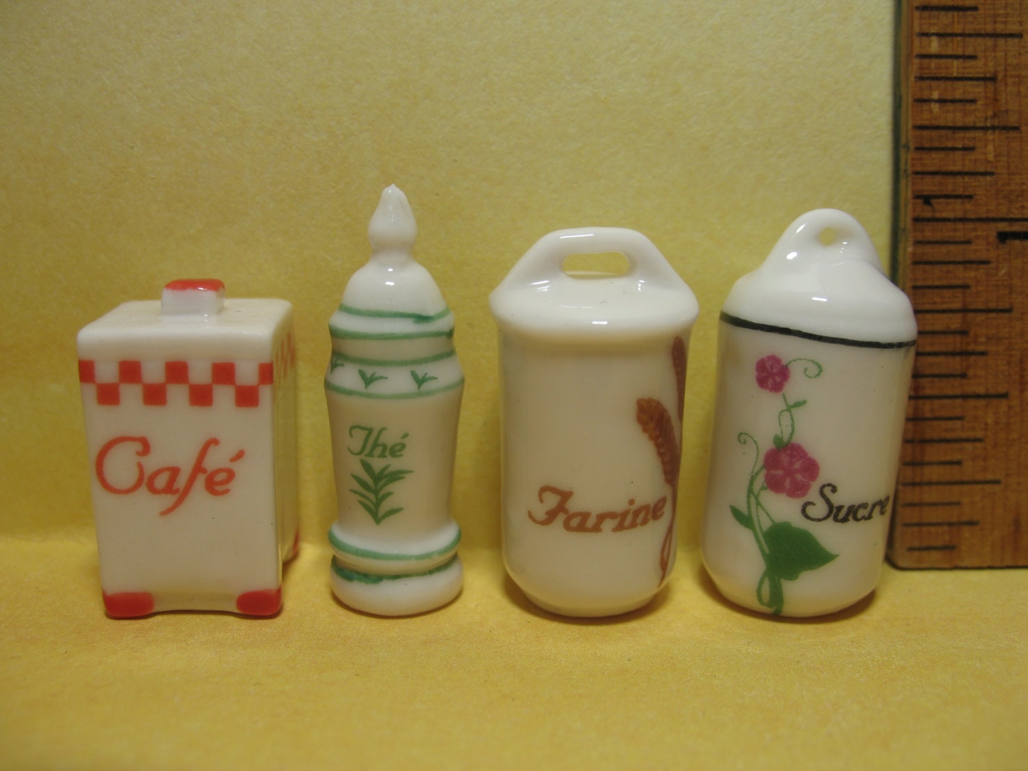 Vintage Style Kitchen Containers Sugar Flour Coffee Tea Etsy