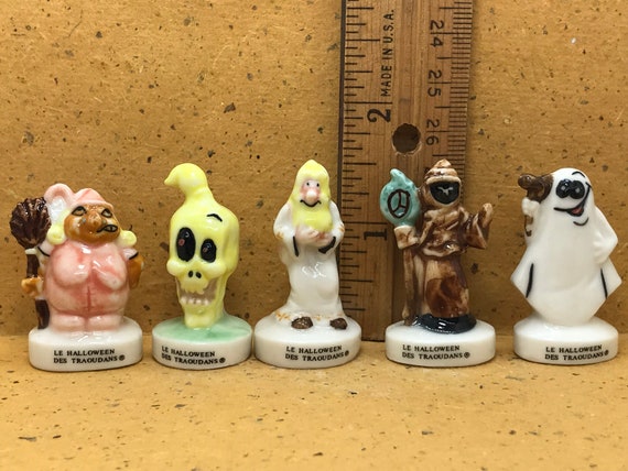 HALLOWEEN Skull, Ogre, Ghost, Skeleton, Ghoul, Wizard Vintage French Feve  Feves Porcelain Figurines King Cake Dollhouse Miniatures ZZ53 -  UK