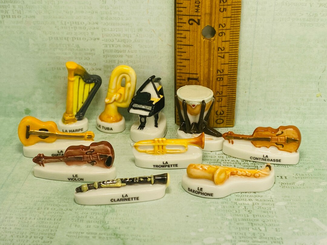 Clearance Tiny Musical Instruments Piano Harp Drum Guitar Violin Sax 