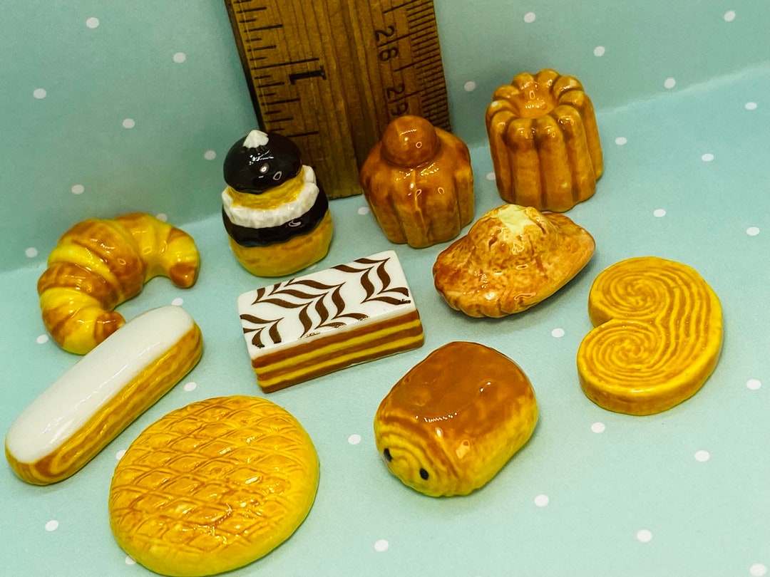 Traditional French Dessert Pastries Croissant Brioche Canele Palmier