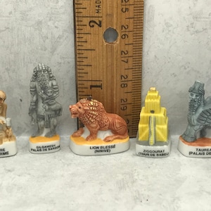 Treasures of Babylon Cuneiform Gilgamesh Lion of Nineveh Tower of Babel, Winged Lion Lamassu - French Feve Feves Dollhouse Miniatures LL130