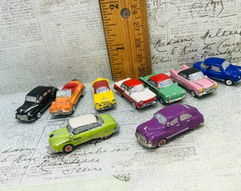 Tiny VINTAGE American AUTOMOBILES Cars Car Auto Muscle Retro Rides - French Feve Feves Figurines Dollhouse Dollhouse Miniatures RR92