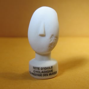 Cycladic Idol Head  Museum Collection French Feve Feves Porcelain Figurines King Cake Baby Dollhouse Charm Miniatures Mini E96