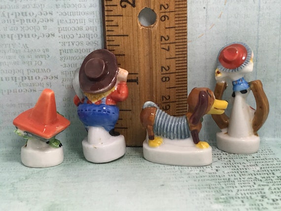 TOY STORY Rex, Jessie, Stinky Pete & Slinky Dog Disney Pixar 4 Pcs French Feve  Feves Figurines Dollhouse Miniatures A162 