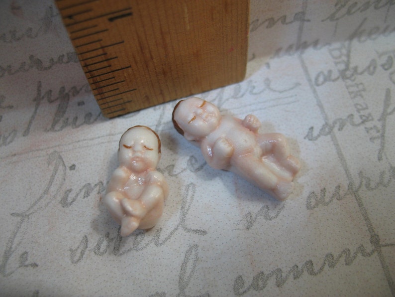 Traditional King Cake Babies Baby Infant Newborn Naked Nude French Feve Feves Porcelain Figurines Baby Dollhouse Miniatures Mini P13 image 3