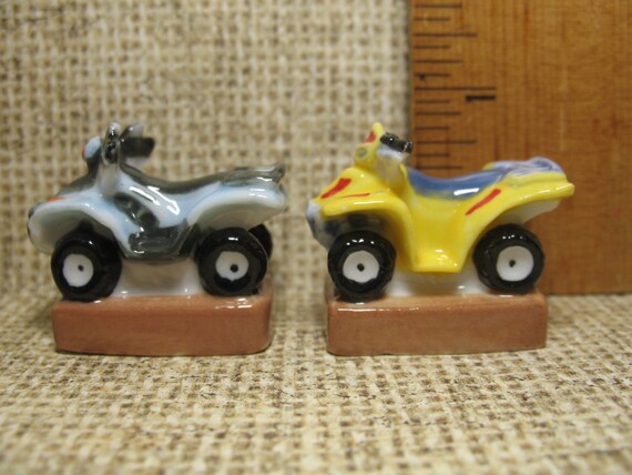 Tiny ATV Quads 4x4s All Terrain Vehicles Atvs Quad French Feve Feves  Figurines Porcelain Dollhouse Miniatures Mini Figures H11 