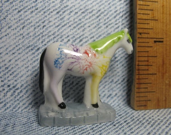French Feve - PARADE of HORSES Artwork Art Colt Horse Pony Stallion - Tiny Porcelin Feves Figurine Dollhouse Miniature A30