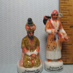 Tiny Indian Sultans & Maharajdahs Statues Hindu India Prince King - French Feve Feves Figurine Miniature Indian Art Buddhism DD33