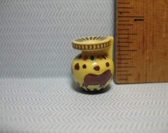 Ancient ROMAN PITCHER Greek Classical Art Artifact Vase Jug Pottery   -  French Feve Feves Mini Dollhouse Miniature BB5