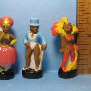 CABARET Burlesque artiesten Dansers Pin-ups Pin-up Glamour Girls - Franse Feve Feves-beeldjeminiaturen PP30