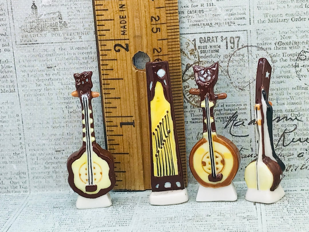 Little String Instruments 4 Tiny Musical Stringed Instruments: Mandolin Banjo International World ...