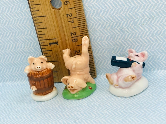 SEXY Piggies Lingerie Pigs Piglet Pig Hand Painted Porcelain