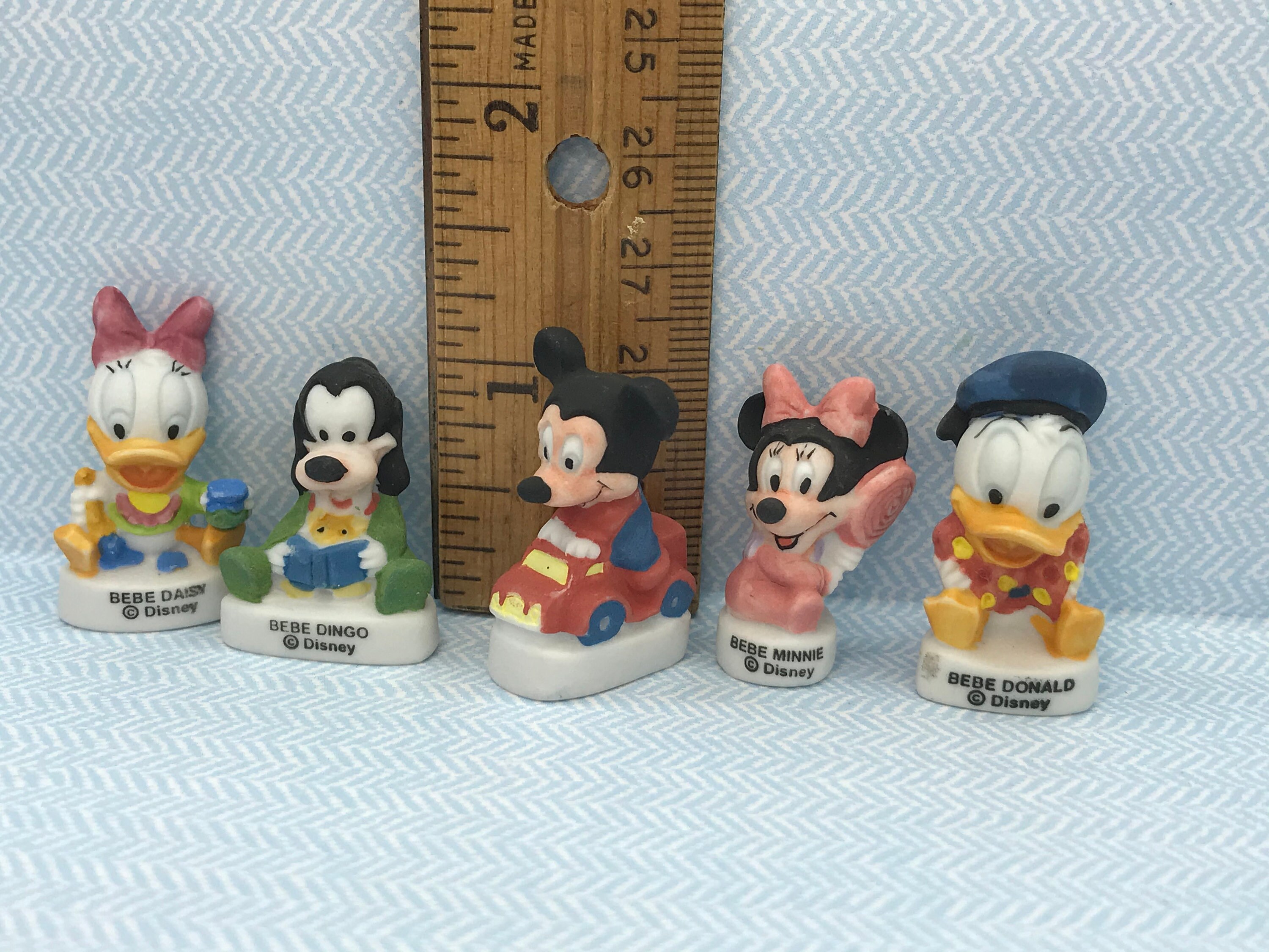 Vintage Miniature Figurine French Feve, Disney Mickey Mouse Figure,  Porcelain Dollhouse Décor, Small Statue, Epiphany Cake Topper Decoration 