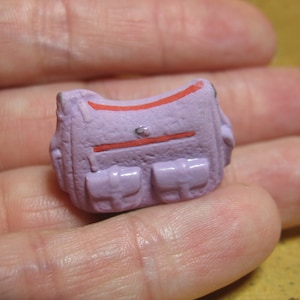 CLEARANCE Tiny Pale Purple SHOULDER BAG handbag purse Satchel Bag French Feve Feves Porcelain Figurines Dollhouse Miniatures Figures CC25