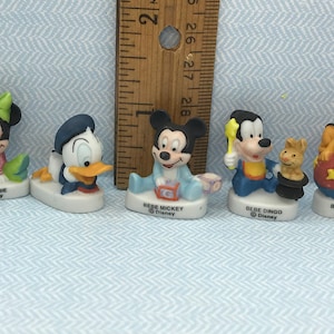 DISNEY Baby Mickey Mouse Minnie Pluto Goofy Donald Duck - French Feve Feves Figurines Dollhouse Miniatures QQ32