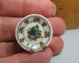 Palace Ceramics - Floral Plate Platter Charger from Lyon - French Feve Feves Porcelain Dollhouse Miniatures Figures DD17