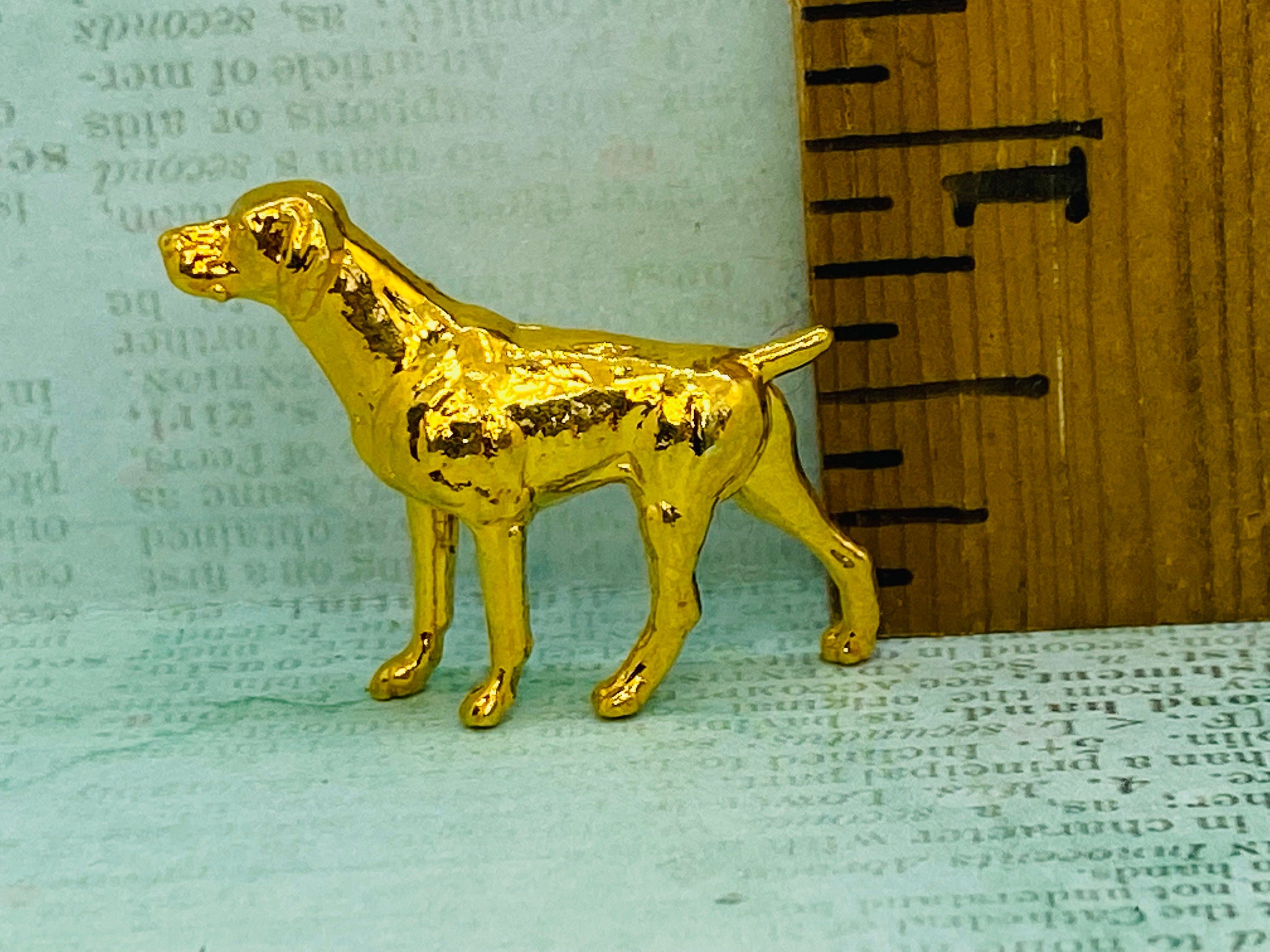 絵 犬 GOLD METAL * DOG * Miniatures Poodle Pointer Shepherd