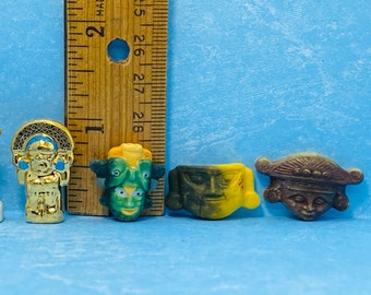 Klein precolumbiaans aardewerk artefacten Zuid-Amerikaanse vaas standbeeld kruik museumkunst - Franse Feve Feves beeldjes poppenhuisminiaturen S120