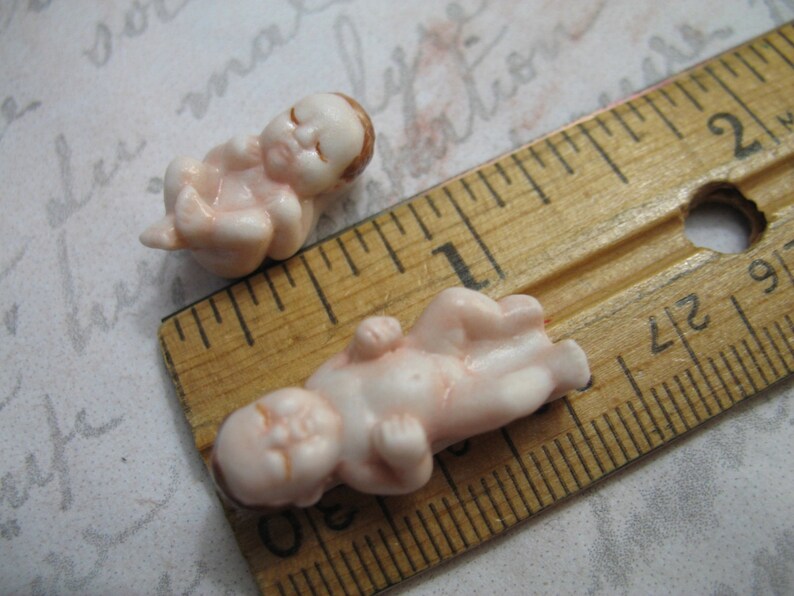 Traditional King Cake Babies Baby Infant Newborn Naked Nude French Feve Feves Porcelain Figurines Baby Dollhouse Miniatures Mini P13 image 2