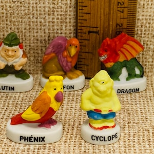 LEGENDARY CREATURES Elf Dragon Griffin Cyclops Phoenix Myths Fairy Tale Beasts Legends French Feves Mini Dollhouse Miniature figures S130