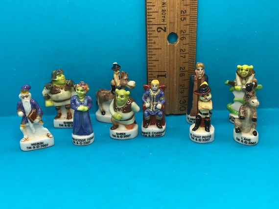 Disney's SHREK III Set of 8 Miniature French Feve Feves Donkey